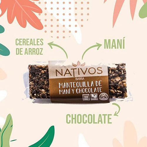 Veganas! 12 barras de mani y choco sin azucar!